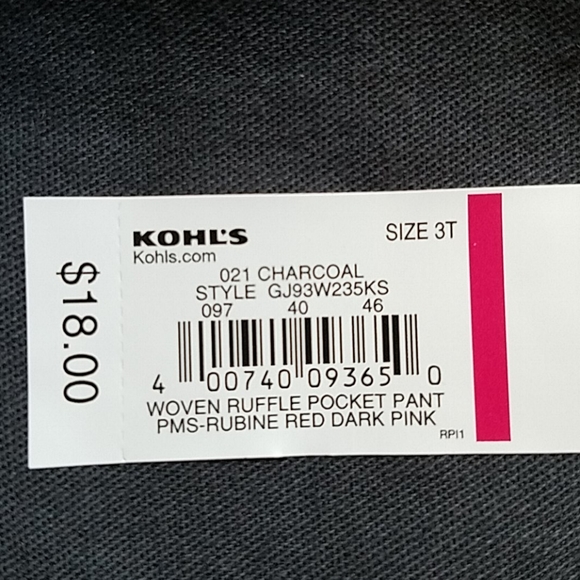 3 for $30. Charcoal grey woven pants - Picture 4 of 4